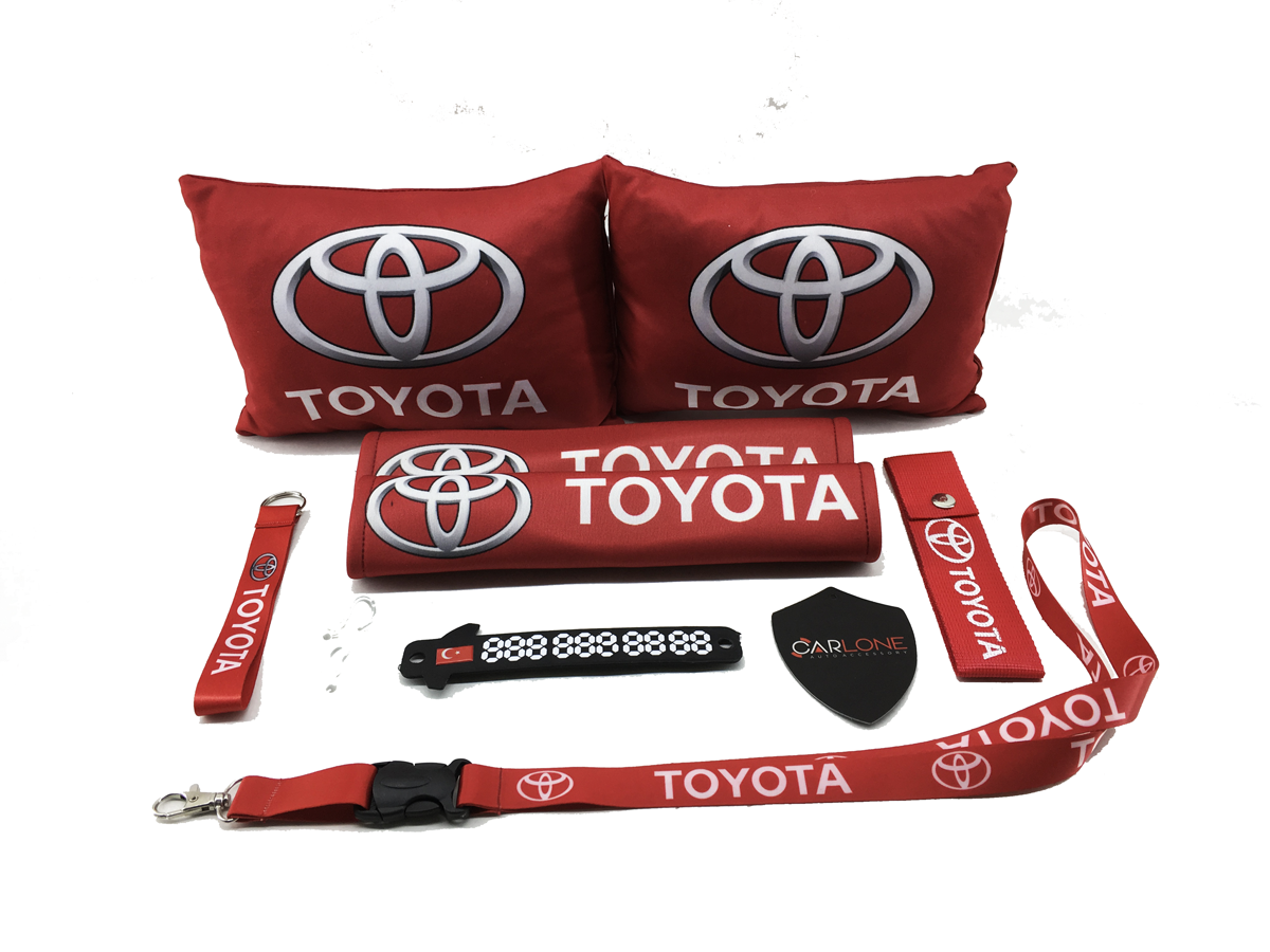 Toyota Konfor Seti - Toyota Oto Yastık Seti Kumaş - Toyota Oto Boyun Yastığı Takım