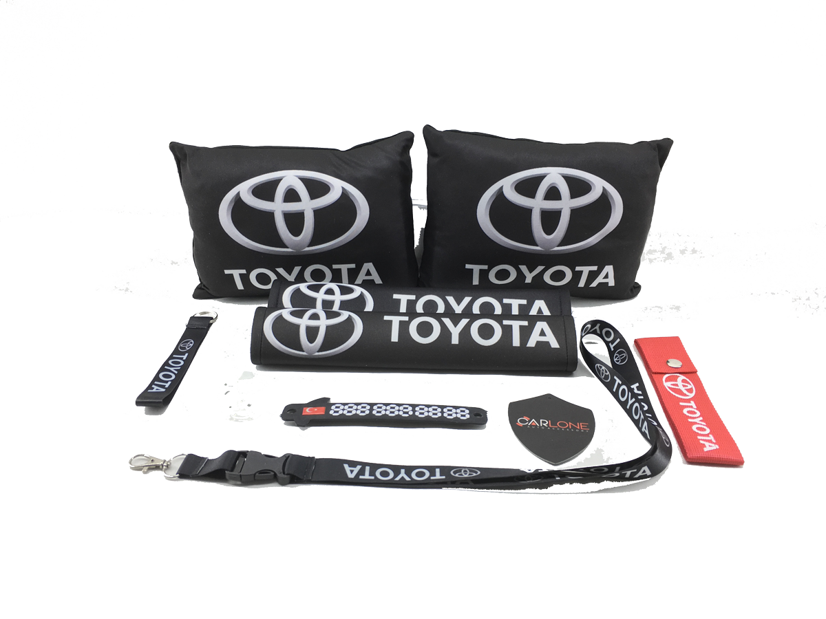 Toyota Konfor Seti - Toyota Oto Yastık Seti Kumaş - Toyota Oto Boyun Yastığı Takım