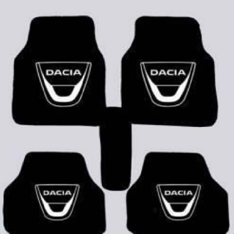 DACIA Logolu Siyah Halı Paspas 5 Parça Üniversal Model Kalın Malzeme